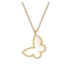 18K GOLD PLATED STAINLESS STEEL "BUTTERFLY" NECKLACE